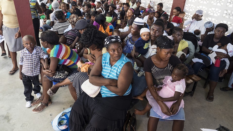 recipients of health care and medicine from #‎CMMB at the Daughters of Charity facility in Cite Soleil,Haiti.