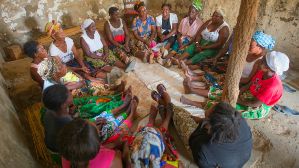 Women form groups to tackle community issues. This group is part of the Kusamala project, which helps identify runaway children who need to be reunited with their families.