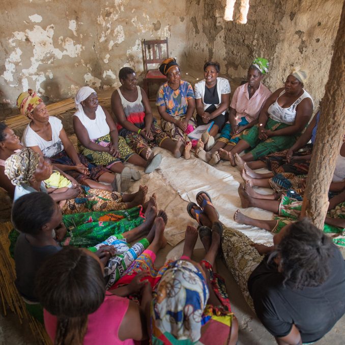 women in community in Zambia