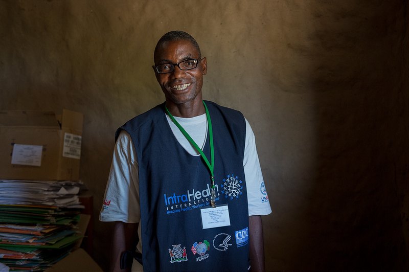 Brian Zuze - a CHW manning the Simogoma Health Post, which serves a population of over 2,700.