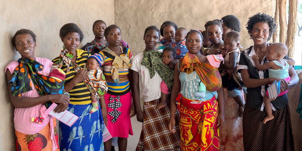 Women and children in Zambia