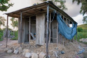 A home destroyed by hurricane matthew