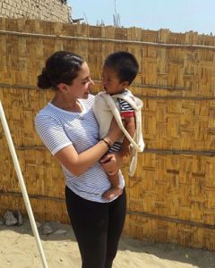 Sama El Baz public health volunteer in Trujillo, Peru thanksgiving, 1000 days and anemia project