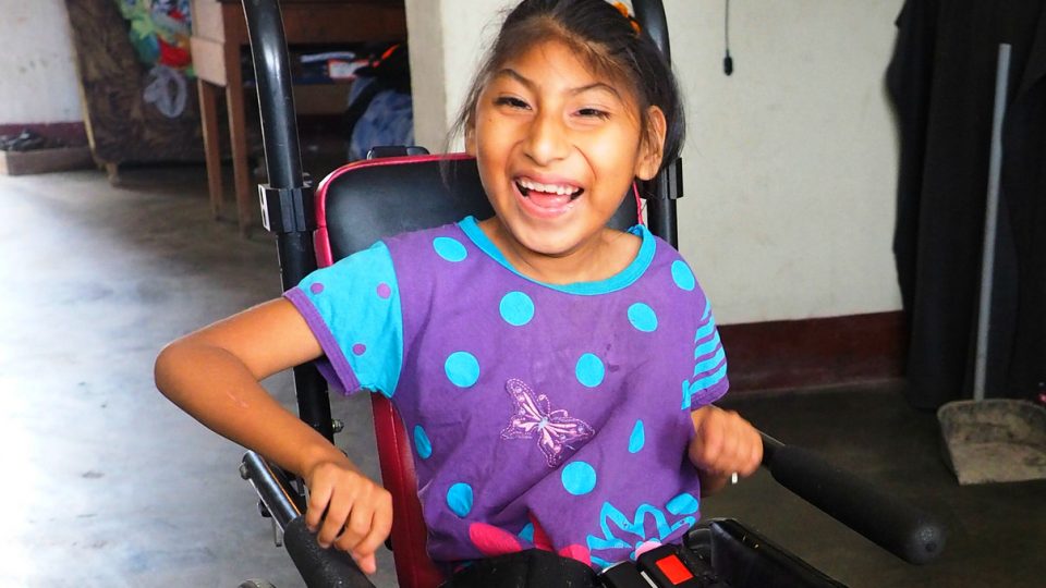 Ericka in Trujillo Peru is a recipient of therapies through Rehabilitation with Hope