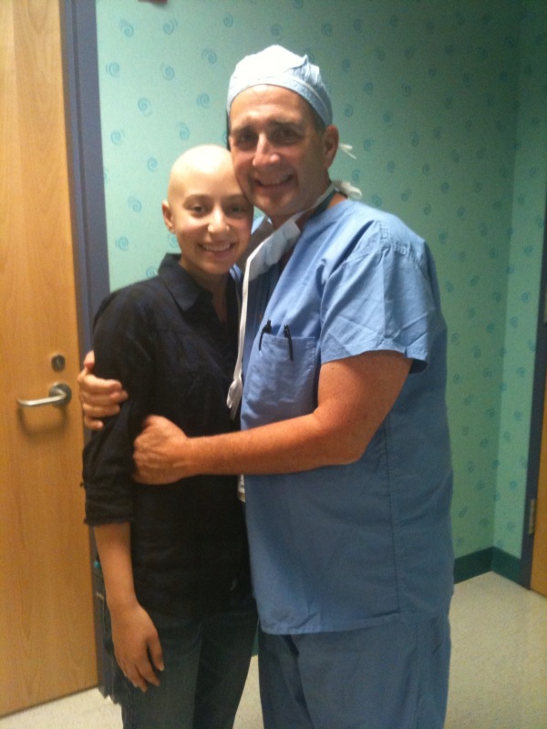 Sama El Baz with her favorite surgeon
