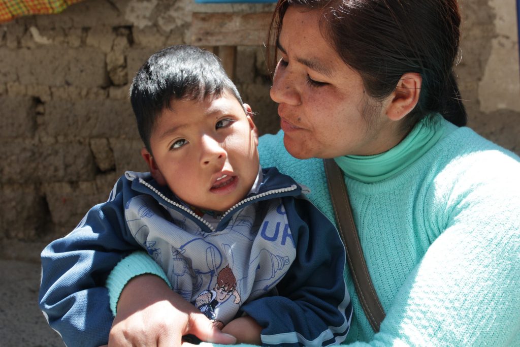 Committed mother Mariluz Sanchez and her son Benjamin who has disabilities