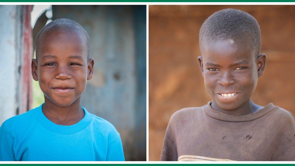 children smiling for photo. smiles