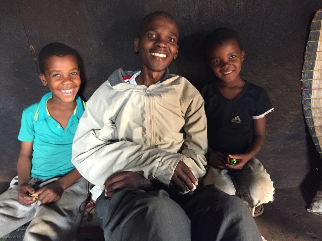 Father and sons in Swaziland