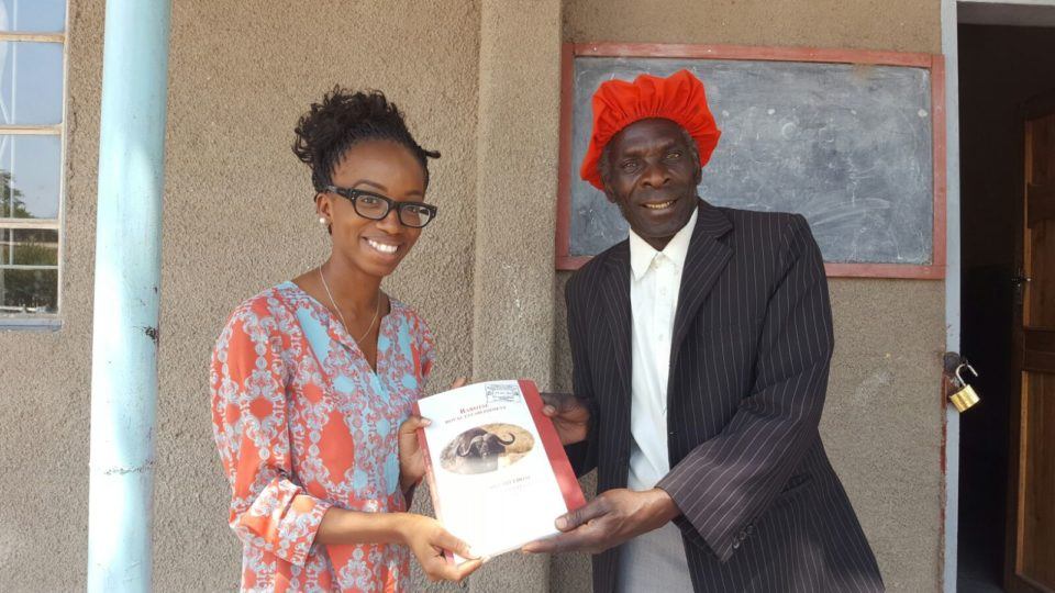 Janet with an indunu in Mwandi