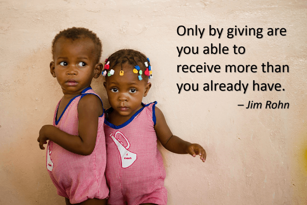 Jim Rohn quote for giving tuesday