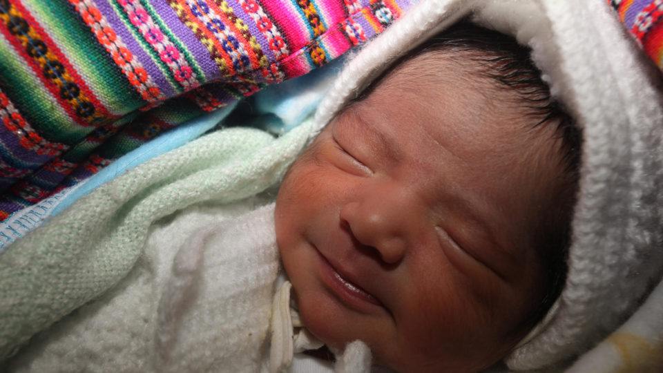 newborn baby in Peru