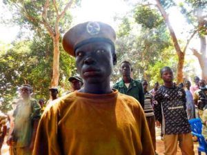 The face of a child solider recently released in Yambio, South Sudan.