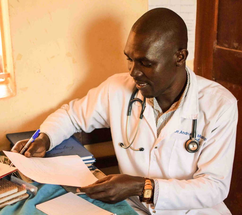 Dr. Mustapha in South Sudan at the Primary Healthcare Center