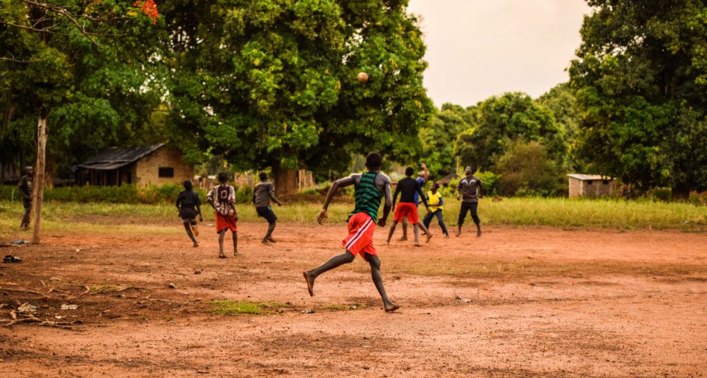 A football game in Nzara