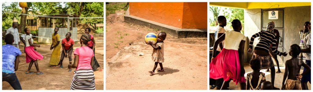 South Sudan Child transit center collage