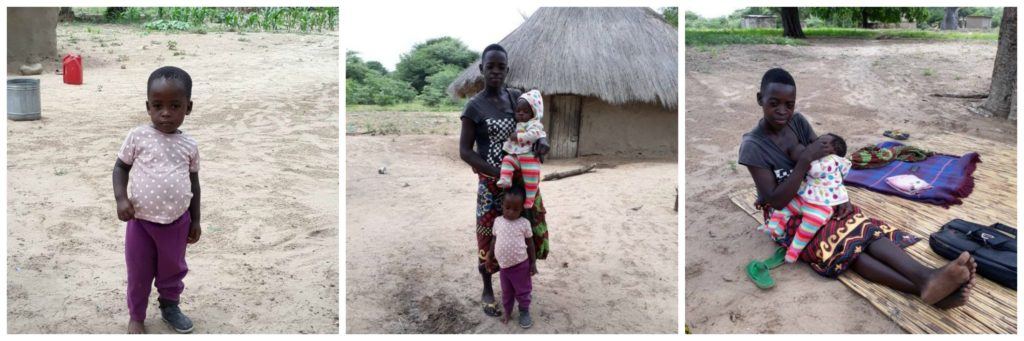 Young mother Mwaka and her children