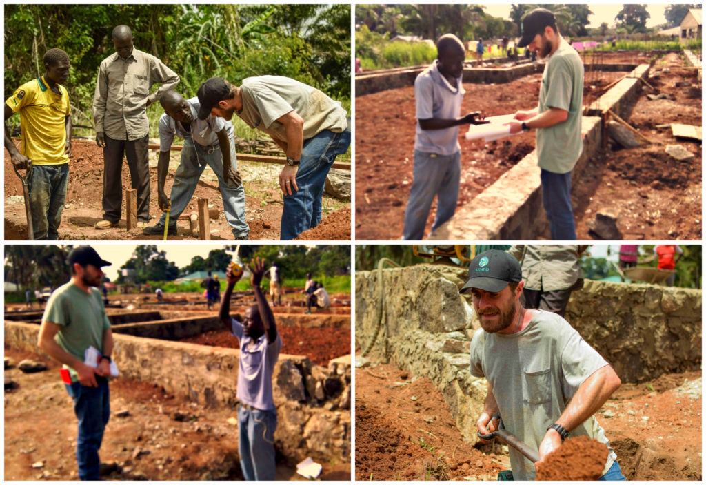 Martin on the job site at Nzara Hospital in South Sudan