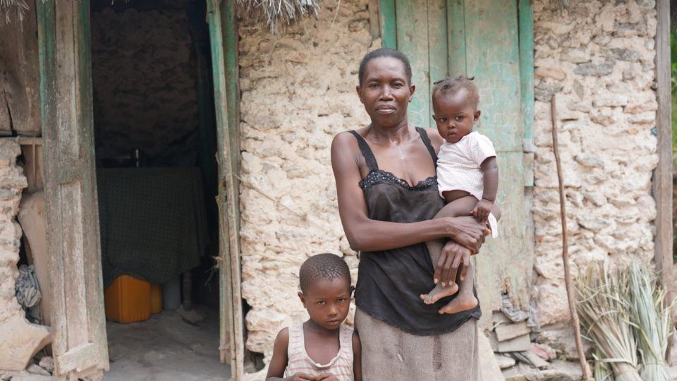Jean Ali, Dieukine, and mom Jean Ali with older brother Dieukine and mom, Lorina in Haiti.