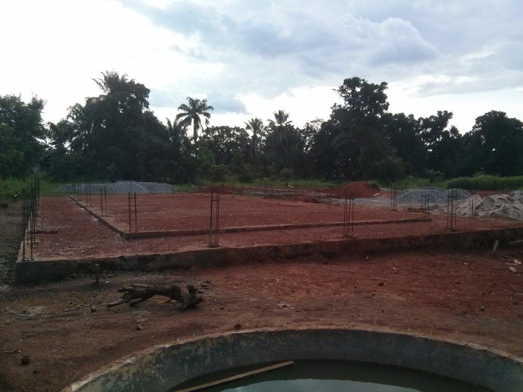 Foundation of Maternity Ward for expansion of St. Theresa Hospital in Nzara, South Sudan