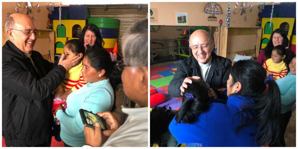  ¡Monseñor Barreto se encuentra con las familias y bendice a los niños!