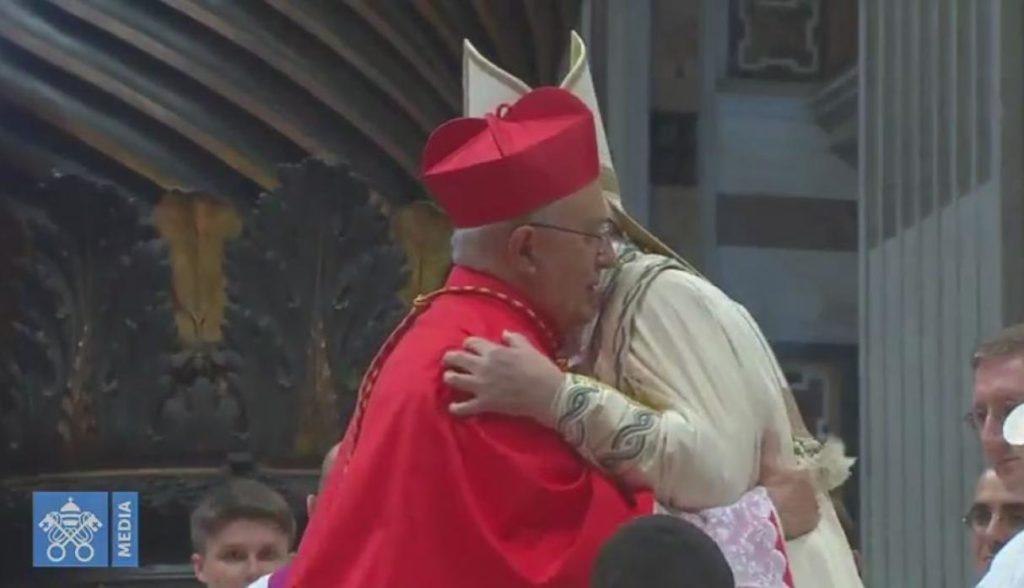 The final moment of the appointment of Pedro Barreto as cardinal of Peru. Photo credit: Vatican News