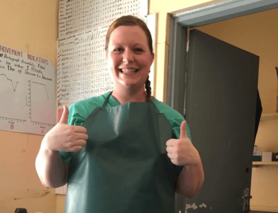 Laura at the Mutomo Mission Hospital