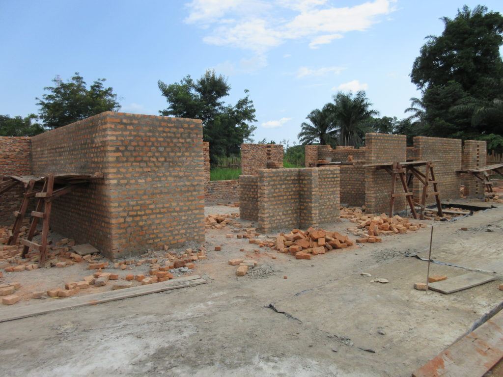 Progress on the operating theatre at the St. Theresa Hospital Expansion as of July 15. The walls are being built up well.