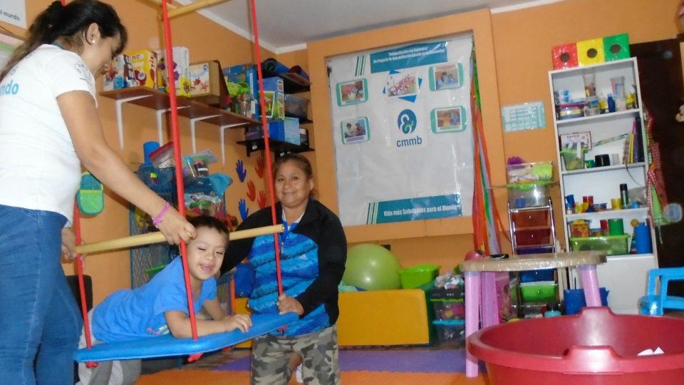 Rodrigo having a little fun during therapy - CMMB Peru Angel Rodrigo having a little fun during therapy - CMMB Peru Angel