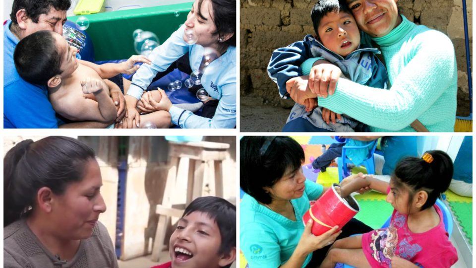Mothers and therapists and children with rehabilitation with hope in Peru