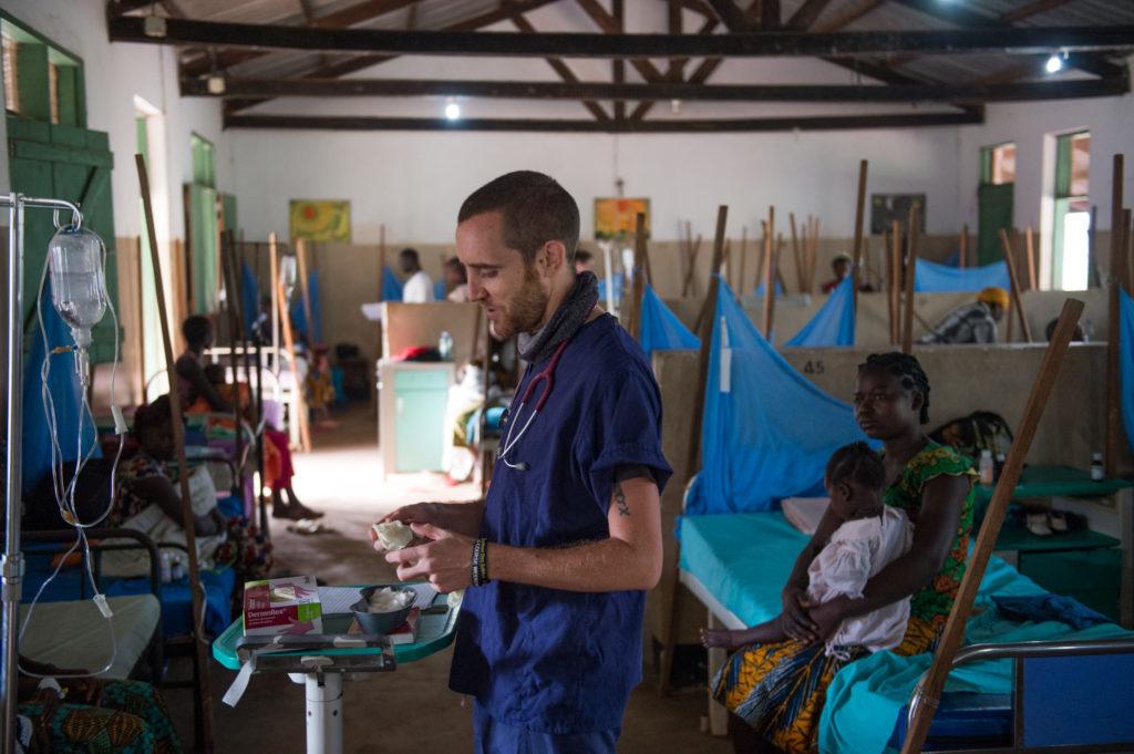 Dr. Matthew Jones doing rounds at hospital in South Sudan
