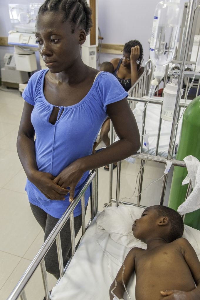 Eduardo and his mom after arriving at the hospital