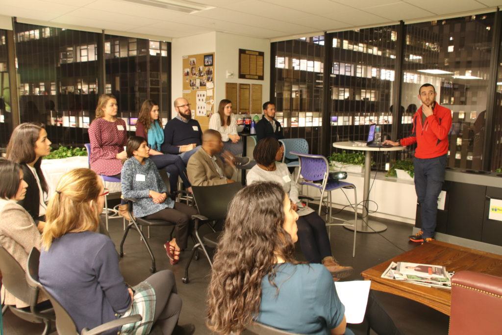 Dr. Matthew Jones delivers a presentation on his time volunteering in South Sudan.