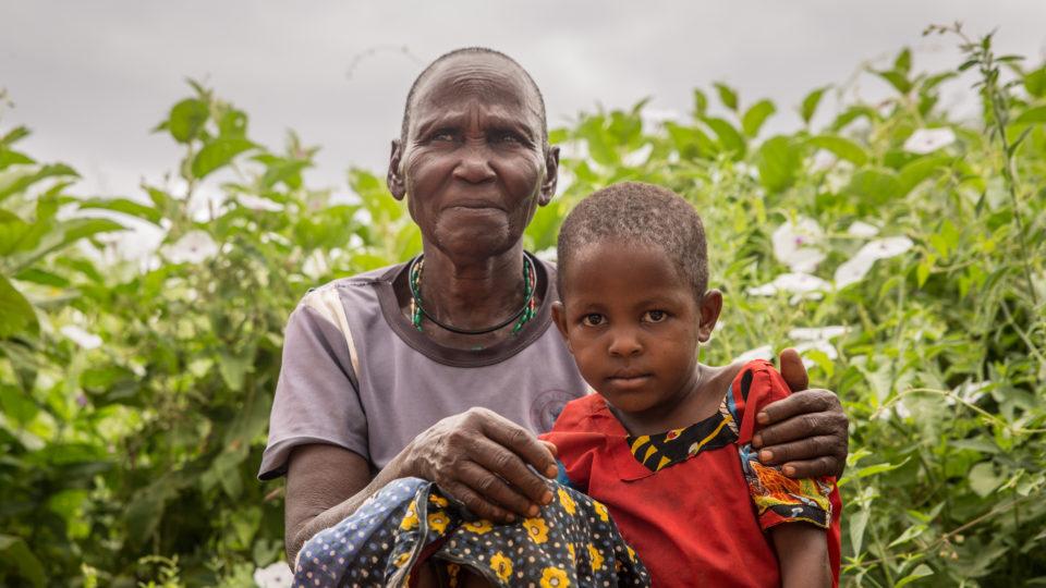 Grandma Mulewa and her youngest granddaughter.