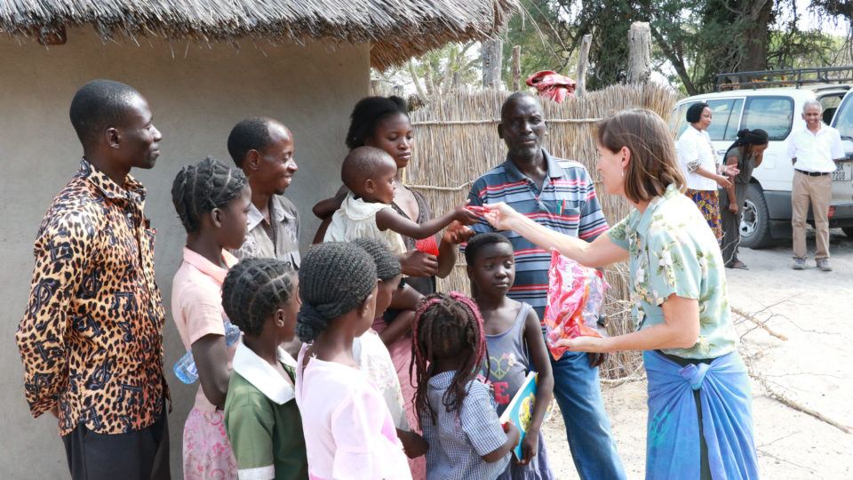 Dr. Helene on Mission trip with a group of community members