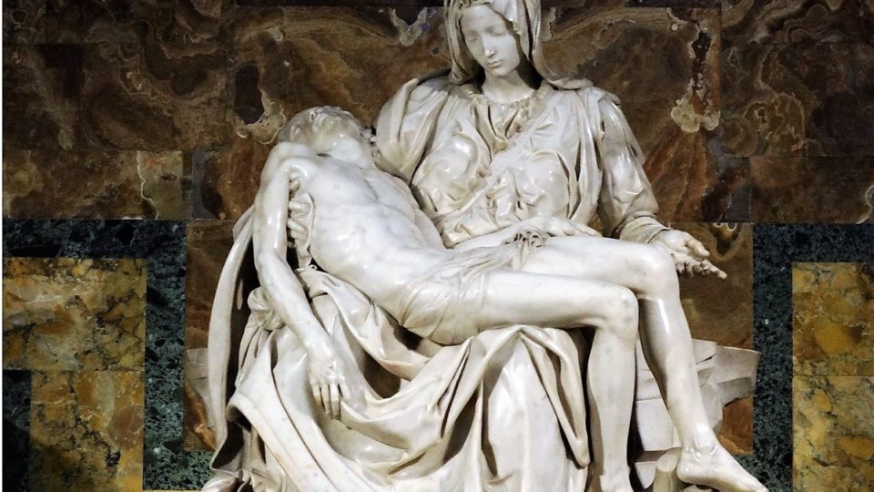 La Pieta - sculpture of Jesus on Mary's lap