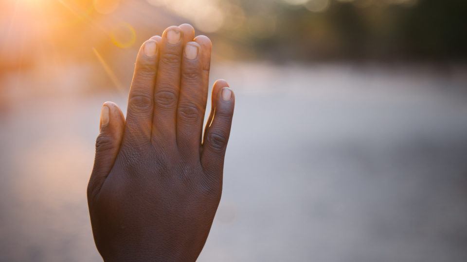 woman's hands in prayer