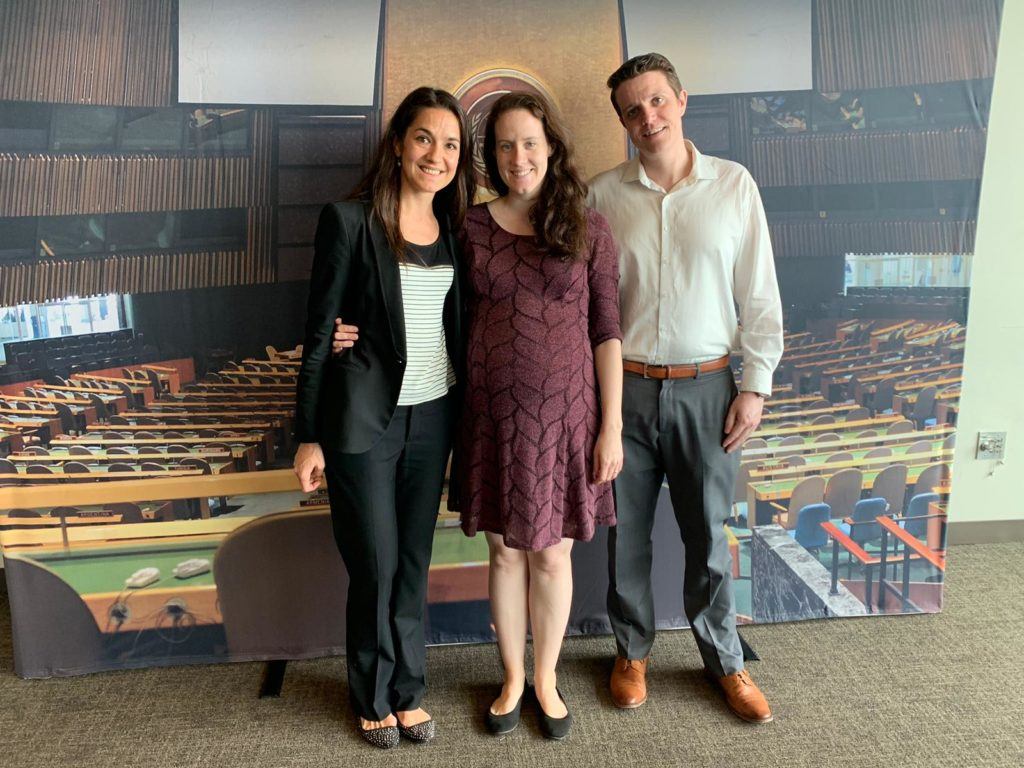 Sarah Rubino with CMMB staff members Brian and Marcia 