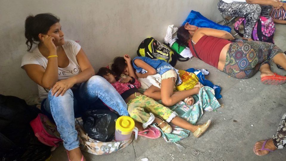 Venezuelan refugees on the streets