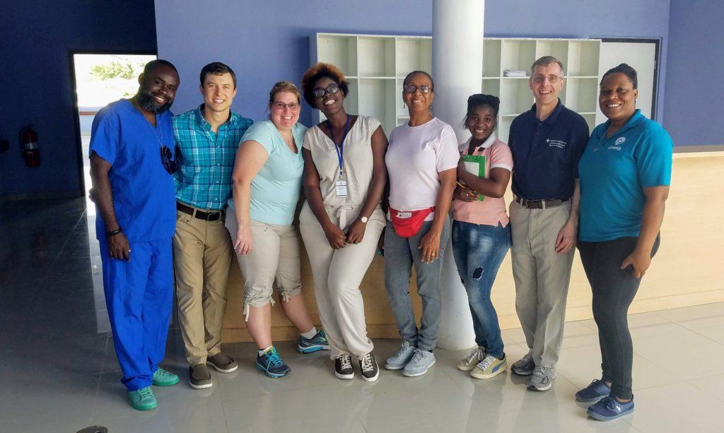 The Mission trip team stands with hospital staff at BJSH