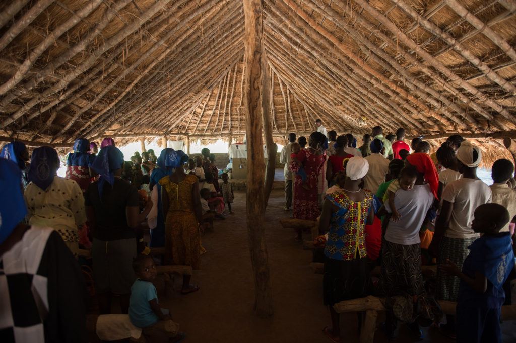 Church in South Sudan - the photo represents the church that Tame, a young girl in South Sudan, attends