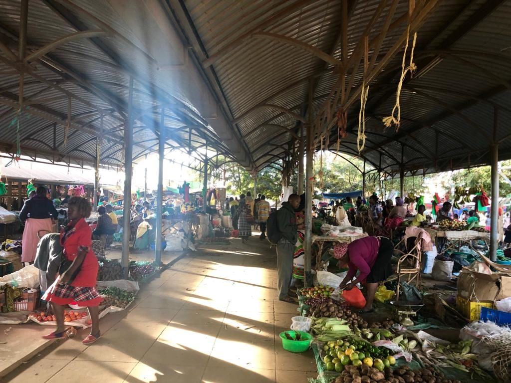 The busy market in Mutomo, Kenya