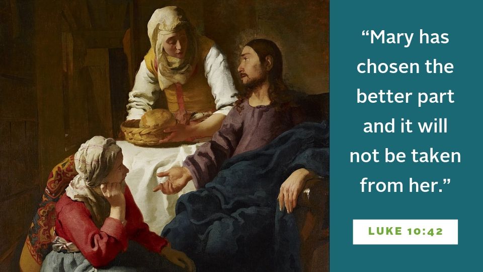 mary and martha with jesus, gopsel quote