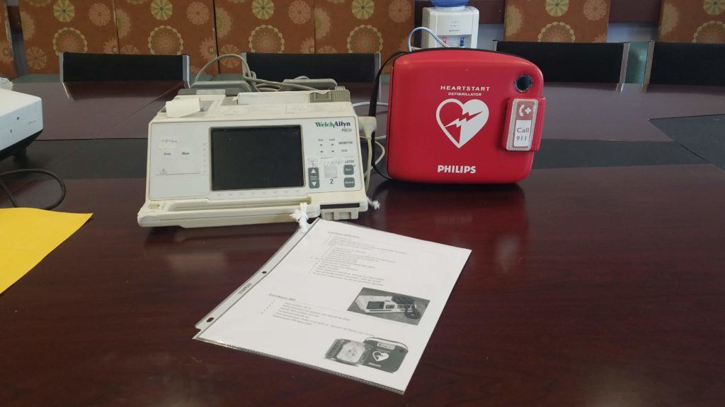Image of a defibrillator at the BJSH