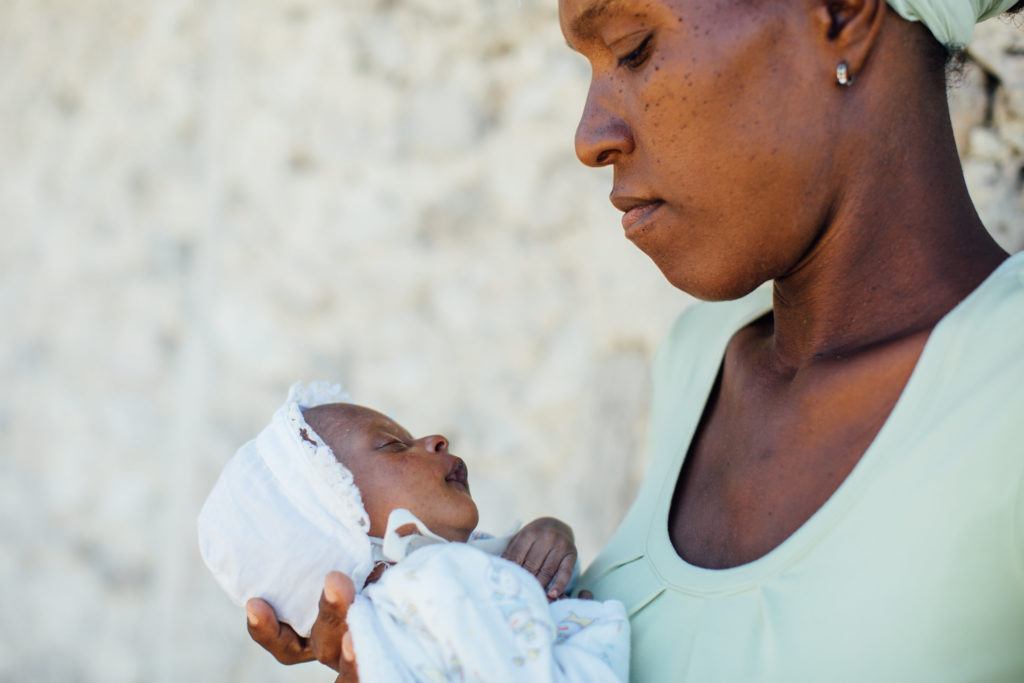 mother and newborn in Haiti