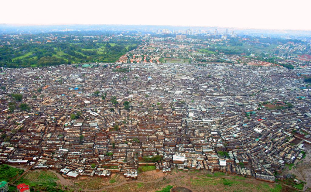 An image of Kibera Slums in Nairobi.