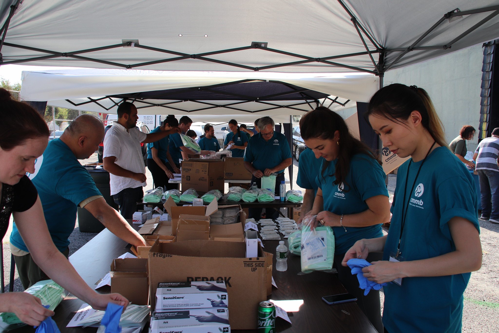 team in kit assembly line 