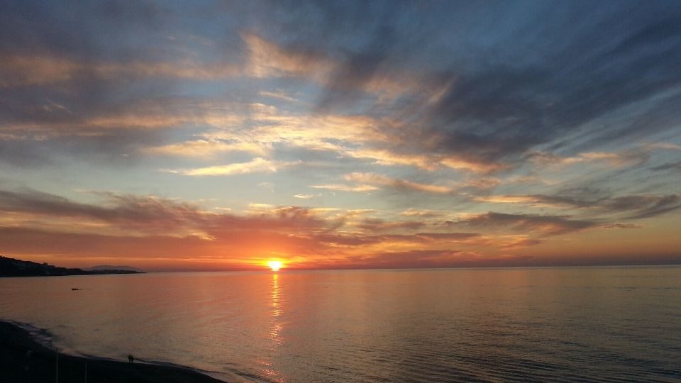 sunrise over beach