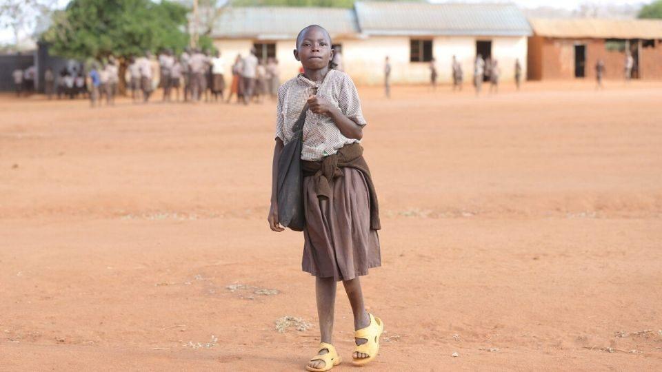 young girl in zambia