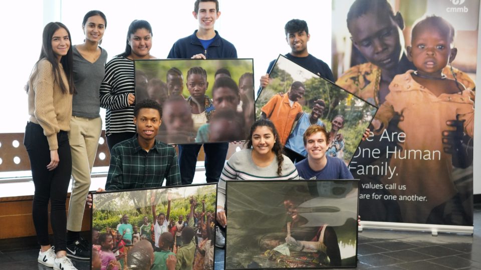 hunter students with child soldier photos