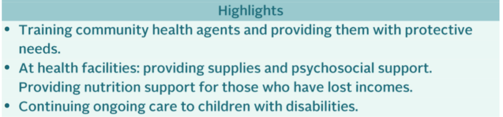 Chart of Covid-19 response overview in Peru